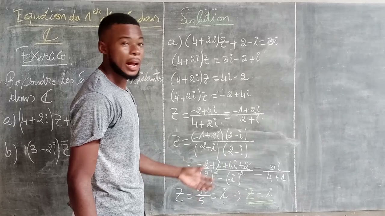 Comment résoudre une équation du 1er degré dans C