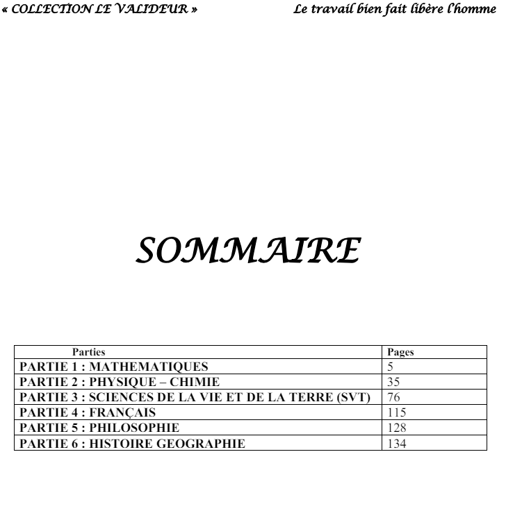 COLLECTION LE VALIDEUR - DOC PREPA BAC D 2023 GEA