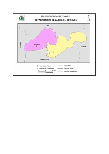 Carte de la région du Folon