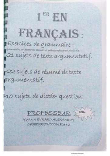 document  de Francais 3ieme Ste Union By Tehua.pdf
