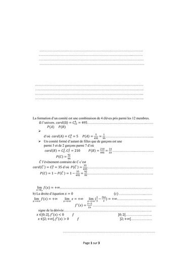 BAC BLANC REGIONAL KORHOGO 2025 MATHS SERIE A2 BAREME BY TEHUA