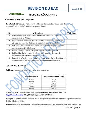 PREPA SUJET 01 HISTOIRE GEO by Tehua