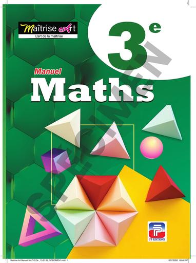 MANUEL MAITRISE ART MATHS 3ième by TEHUA