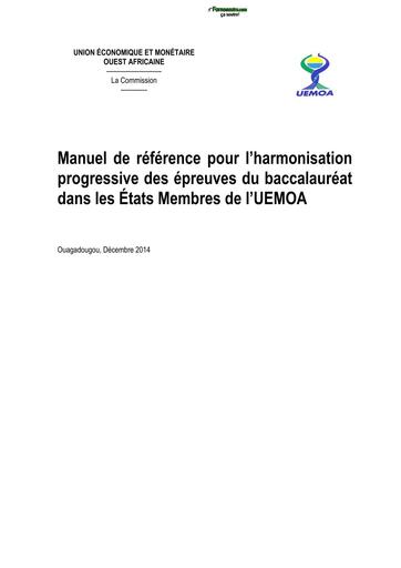 Bac UEMOA   Manuel de reference