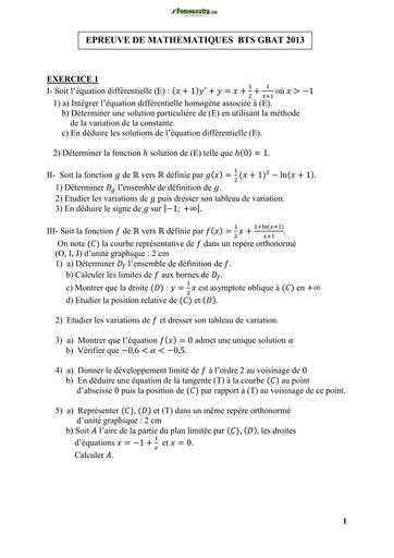BTP GBAT GTP BTS MATHS 2013 à 2022  BY TEHUA