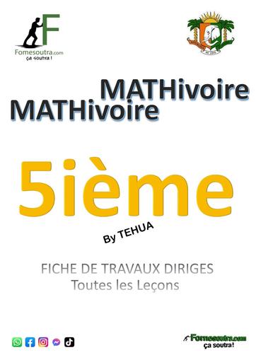 DOC TRAVAUX DIRIGES MATHS IVOIRE 5ième BY TEHUA