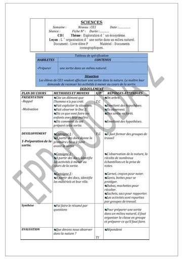 SCIENCES CE1