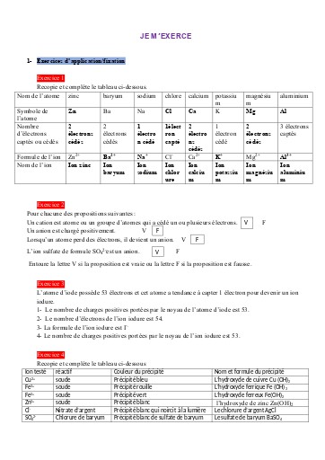Leçon 10   Atomes et ions