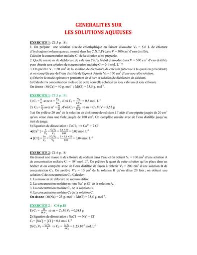 Sujet de Chimie Terminale D