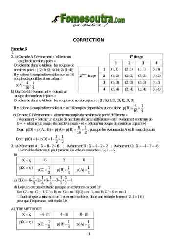 Corrigé TP 2 de Probabilité niveau BTS G2