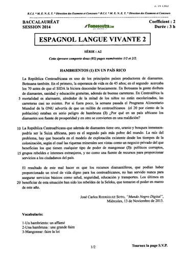 Bac a2 Esp 2014 by TEHUA