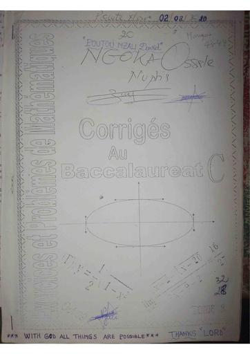Fascicule de maths Terminale C & E TOME 3