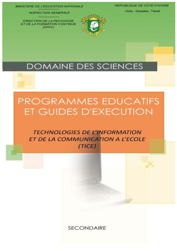 Programmes éducatifs et guides d’exécution TICE de la 6eme à la 3eme