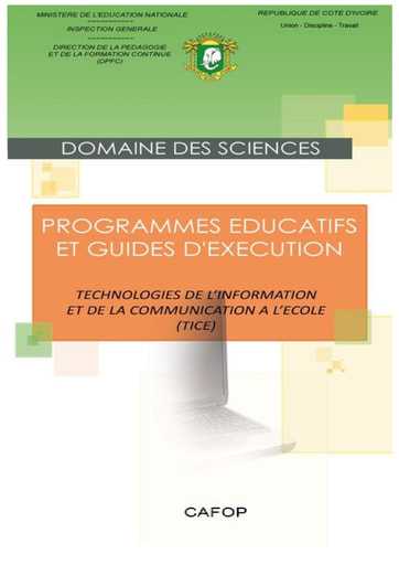 Programmes éducatifs et guides d’exécution TICE niveau CAFOP