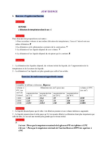 Leçon 5   Dilatation des solides (corrigés)