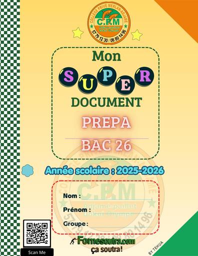 DOCUMENT DE PREPA BAC 2026 MERLAN (Maths,PC,Svt,Fr,HG ) by TEHUA SANS LOGO