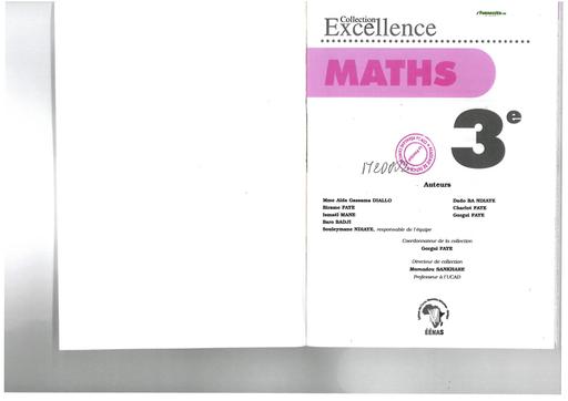 Mathematiques 3e Collection Excellence BY TEHUA
