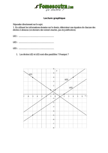 Lecture graphique - Maths niveau 2nd C