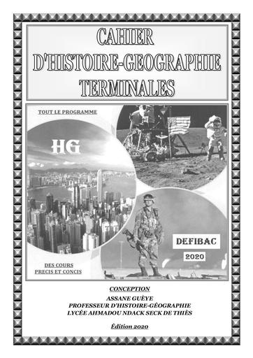 CAHIER HISTOIRE GEOGRAPHIE 2020 TERMINALES by Tehua