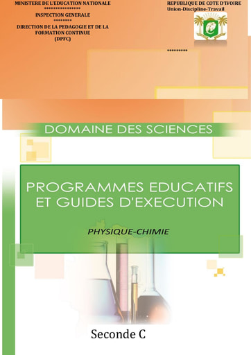Programme Educatif et Guide d'Exécution Physique-Chimie 2nde C