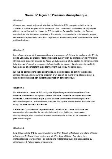PRESSION ATMOSPHERIQUE NIVEAU 5ième BY TEHUA