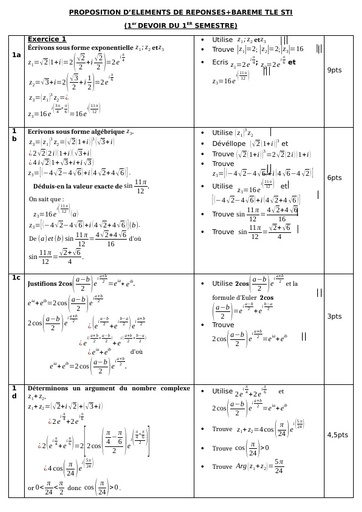 ER+BAREME TLE STI 1 Maths by Tehua