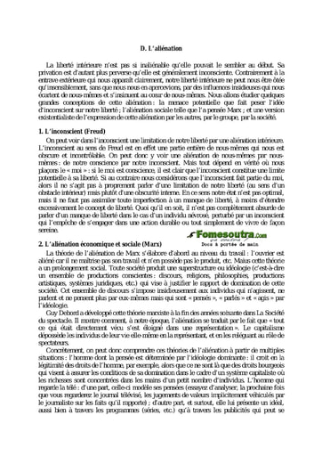 L’aliénation - Cours de philo