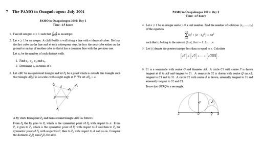MATHS SUJET OPAM 2001 by DJAHA