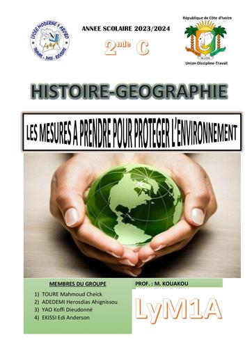 Expose sur la protection de l'environnement HG 2nde C by Tehua