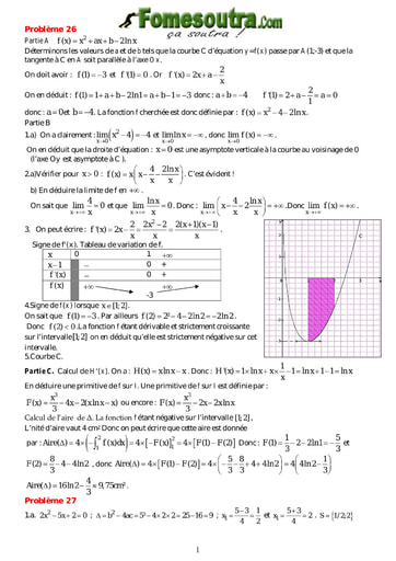 Corrigé TP 8 Fonction Logarithme Népérien niveau Terminale Scientifique