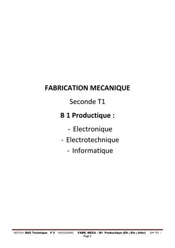 8  1 B1 PROD ( Eltech  Eltn   Informat) 2nde T1