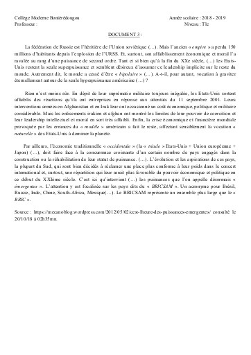 SUPPORT HIST Tle THEME 1 L3 DOC3