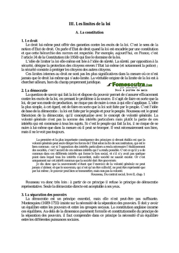 La constitution - Cours de philo