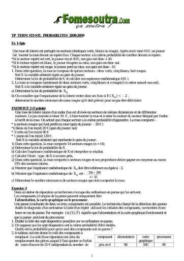 TP 2 Probabilité niveau Terminale Scientifique