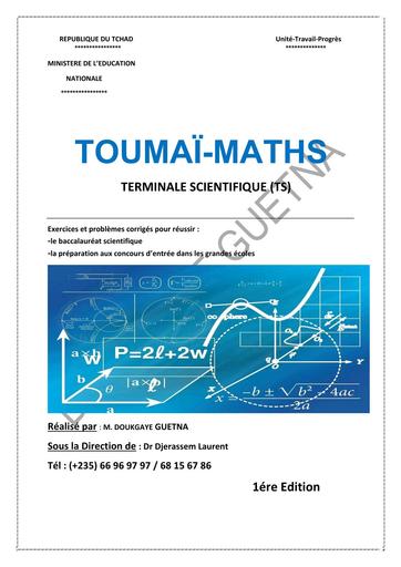 Fascicule TOUMAÏ-MATHS 2025 - niveau Terminale
