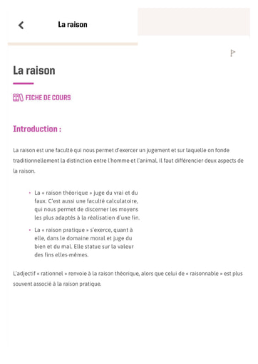 Fiche philo la raison