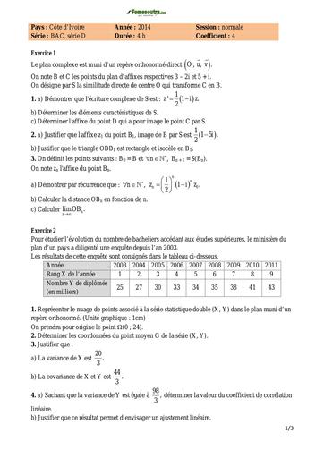 PREPA BAC 2024 MATHEMATIQUES SERIE D by Tehua