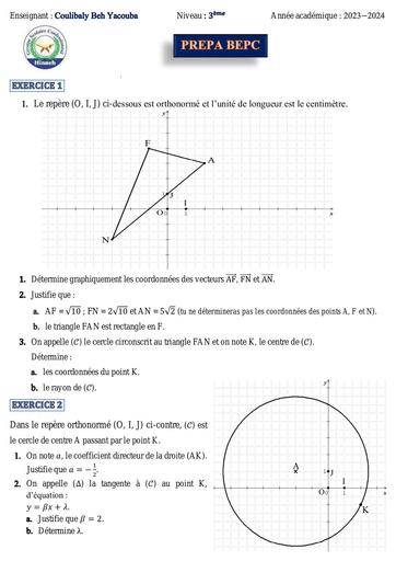 PREPA 2024 Maths BEPC Inné by Tehua