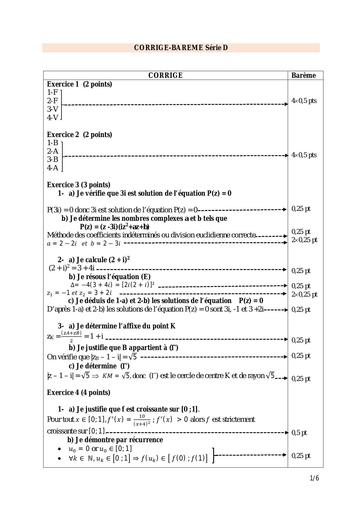 Barème Bac blanc 2024 Maths Série D dren Abidjan 1 by Tehua