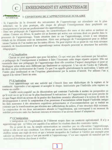 Enseignement et apprentissage