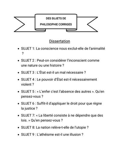 Sujets Philo Corrigés by Tehua
