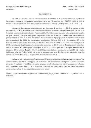 SUPPORT GEO Tle THEME 2 L1 DOC8