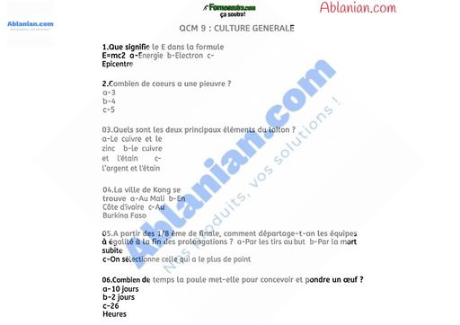 FP anciens sujets culture generale 2022 fonction publique BY TEHUA