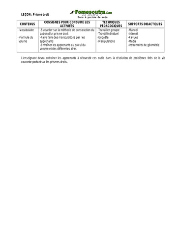 Prisme droit (2) - Guide pédagogique Maths 5ème