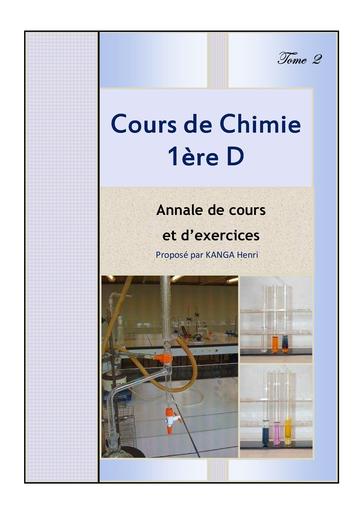 COURS DE CHIMIE 1ère D by Tehua
