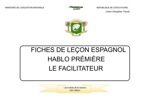 FICHES DE LEÇON ESPAGNOL HABLO 1ère by TEHUA