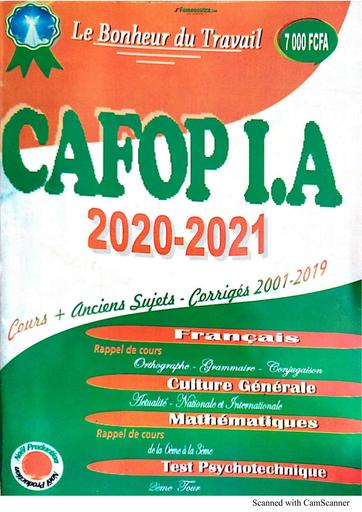 PREPA CAFOP IA COURS 2020 BY TEHUA