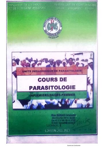 Cours de parasitologie by TEHUA