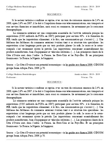 SUPPORT GEO Tle THEME 1 L2 DOC8