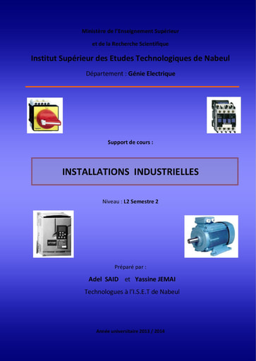 Cours d'Installation industrielle